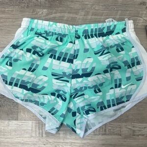 2/$40 NWT Nike Dry Fit Shorts. Aqua shorts white and blue Nike Size Small